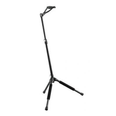 Obrázek K&amp;M 17680 Stojan na kytaru Memphis 10 černý z oceli výška 55 112 cm s bezpečnostním uzávěrem, skládací