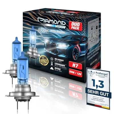 Obrázek Diamond Vision 2x H7 12 V 55 W xenonový vzhled halogenová autožárovka studená bílá dvakrát tak dlouhá životnost Duobox zkušební značka E PX26D