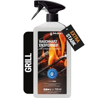 Obrázek MAXXI CLEAN Čistič grilu a oddíly na kouřové pryskyřice originál 1x 700 ml v láhvi s rozprašovačem extra silný [+] čistič trouby grilů koncentrát pro plynový gril, nerezová ocel, litina