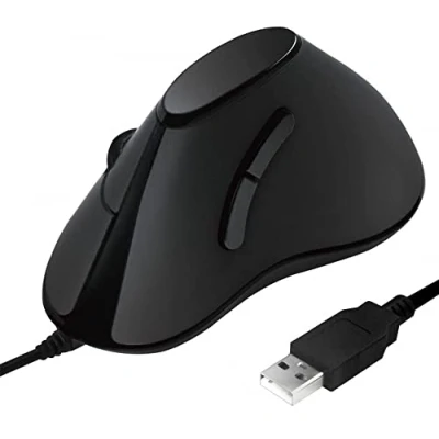 Obrázek LogiLink ID0158 Ergonomická provzdušňovací myš, USB délka kabelu: 1,5 m), černá