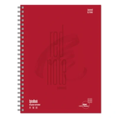 Obrázek Ursus 608550000 spirálová kniha Red Note A4, čtverečkovaná, 90 g/m2, 5 mm, 80 listů