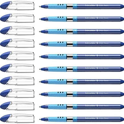 Obrázek Schneider 151203 Slider Basic kuličkové pero (model s krytem se zónou Soft Grip, tloušťka linky XB) balení 10 kusů, modré