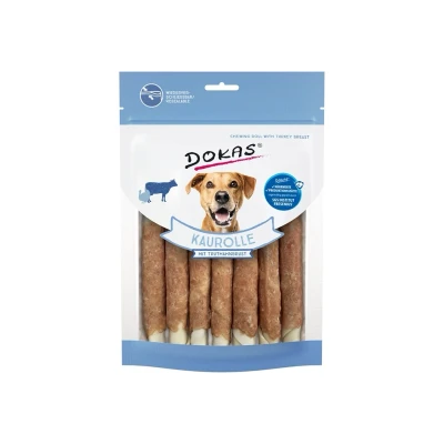 Obrázek DOKAS Tyčinky z hovězí kůže obalené krůtím masem 190g
