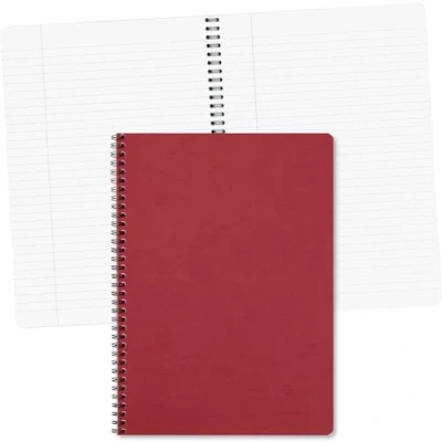 Obrázek Clairefontaine 781452C spirálový pořadač (DIN A4, 21 x 29,7 cm, Age Bag linkovaný s okrajem, 50 listů) 1 kus červený