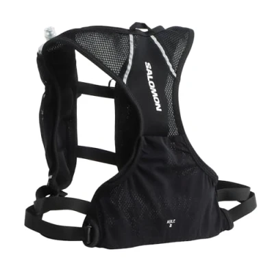Obrázek Salomon Hydratační vesta Agile 2 Unisex Trail running turistika MTB, místo pro to nejdůležitější, reflexní detaily, komfort pohybu, černá