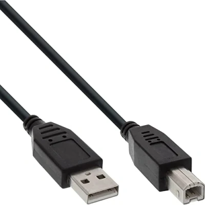Obrázek InLine 34557X USB 2. 0 kabel, A na B, černý, 7 m