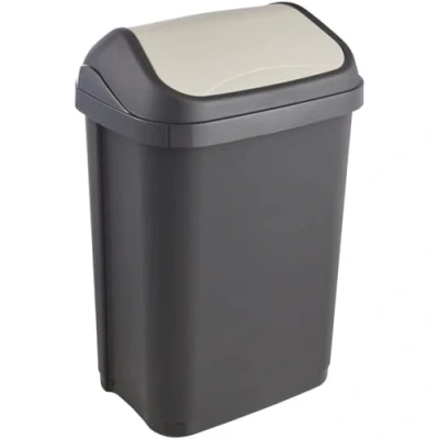 Obrázek keeeper Odpadkový koš s výklopným víkem, 10 l, Swantje, grafitově šedá