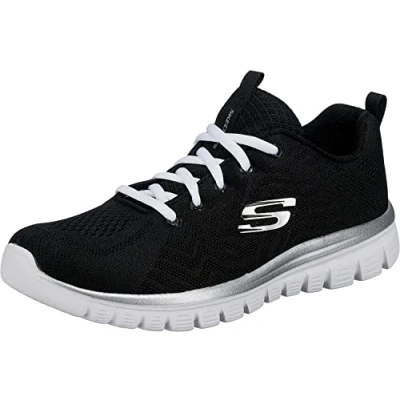 Obrázek Skechers Dámské tenisky Graceful Get Connected Sneakers, Black Mesh White Trim