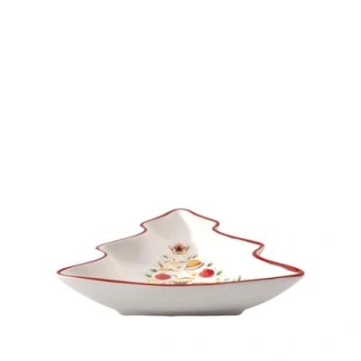 Obrázek Villeroy &amp; Boch Winter Bakery Delight malá miska, 500 ml, ve tvaru stromu, prémiový porcelán, bílá/červená/béžová