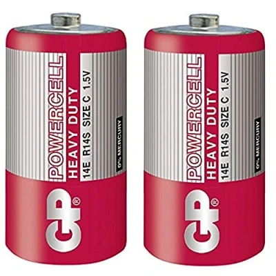 Obrázek GP 14ER S2 Powercell Zn C C/R14 (1,5 V, balení po 2 ks)