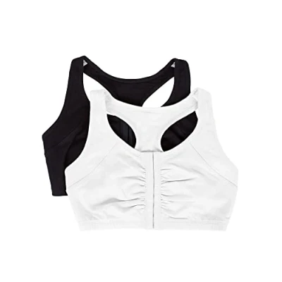 Obrázek Fruit of the Loom Women&#039;s Front Close Racerback (balení 2), černá/bílá, 38