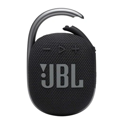Obrázek JBL Bluetooth reproduktor CLIP 4 v černé barvě vodotěsný, přenosný hudební box s praktickou karabinou až 10 hodin bezdrátového streamování hudby