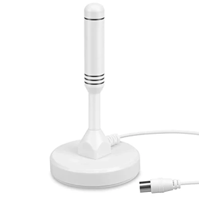 Obrázek DVB T/DVB T2 anténa August DTA240 silnější tyčová pro digitální televizi/digitální TV/DAB Radio/DVB tuner Stick/masivní jádro ALU maximální kvalitu signálu s magnetickou nohou 2m