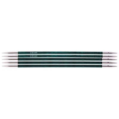 Obrázek KnitPro 29035 Sockenstricknadel, Holz / Messing, aquamarin, 20 x 0,35