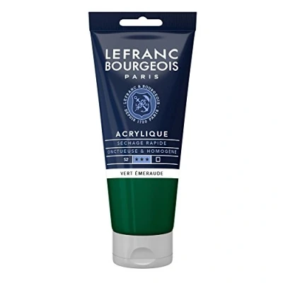 Obrázek Lefranc Bourgeois 300470 Fine akrylová barva chromoxydová zelená ohnivá, 80 ml tuba, krémová na vodní bázi, rychleschnoucí, stálá světle, voděodolná