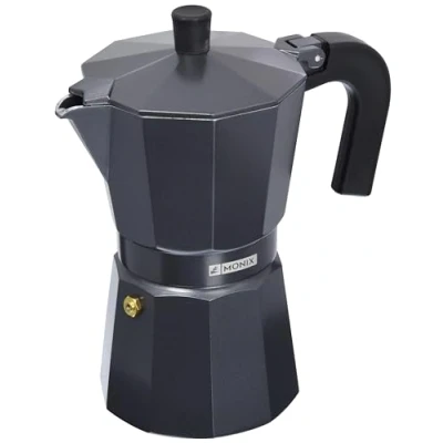 Obrázek Monix Moka konvice Vitro Noir, hliník, černá, 6 tazas, jednotek