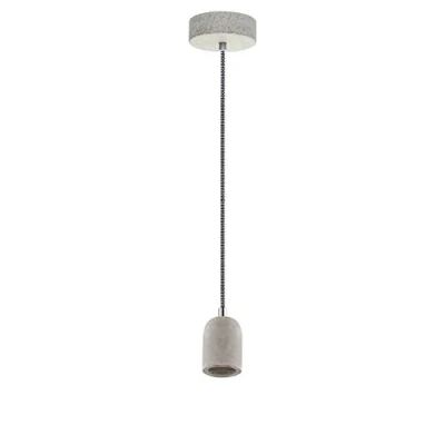Obrázek EGLO závěsné svítidlo Yorth, 1 plamenná šňůra vintage, industriální, moderní, z oceli v šedé, kabel černobílé, lampa na jídelní stůl, do obývacího pokoje