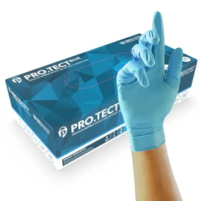 Obrázek Unigloves gu0042 Premium Nitril puderfrei Handschuhe Klein (Box 100 Stück), blau, Set Stück