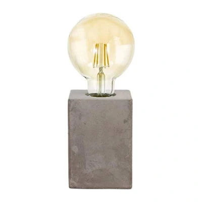 Obrázek EGLO stolní lampa Prestwick, 1 plamenná vintage, industriální, retro, na noční stolek z betonu, s vypínačem, objímka E27