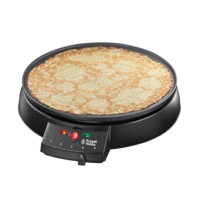 Obrázek Russell Hobbs Crêpes Maker [Ø30 cm, nepřilnavá deska, vč. roztírače těsta a obracečky] Elektrický gril Fiesta (pro palačinky, galety burrita, taccos, 1000W) Stolní 20920 56