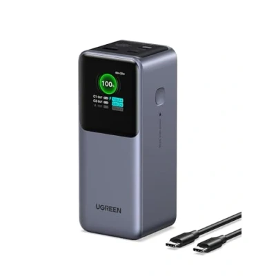 Obrázek UGREEN Powerbanka Nexode 20 000 mAh, max. rychlonabíjení, USB C PD 3.0 vstup/výstup, digitální displej, kompatibilní s iPhone 16/15 Pro Max, Galaxy S24 Ultra, MacBook Pro, Dell a další