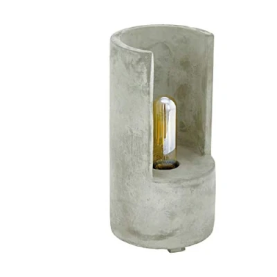 Obrázek EGLO stolní lampa Lynton, 1 vintage, industriální, retro, na noční stolek z betonu v šedé barvě, s vypínačem, objímka E27, výška 27 cm