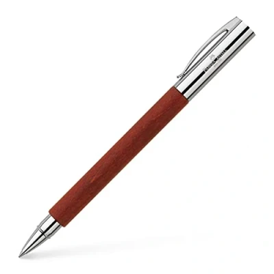 Obrázek Faber Castell 148111 kuličkové pero AMBITION hruška, kovová špička: 0,7 mm, včetně dárkového balení, barva násadky: hnědá / stříbrná