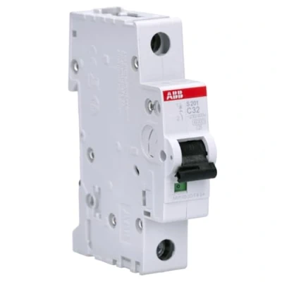 Obrázek ABB S200 jistič vedení typ C, 1pólový 32A System Pro M Compact montáž na DIN lištu