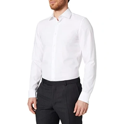 Obrázek Seidensticker Business košile Slim Fit nežehlivá Kent límec extra dlouhý rukáv 100% bavlna, bílá (bílá 01)
