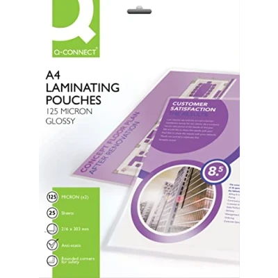 Obrázek Q Connect laminovací taška A4 125 Micron, 25 kusů