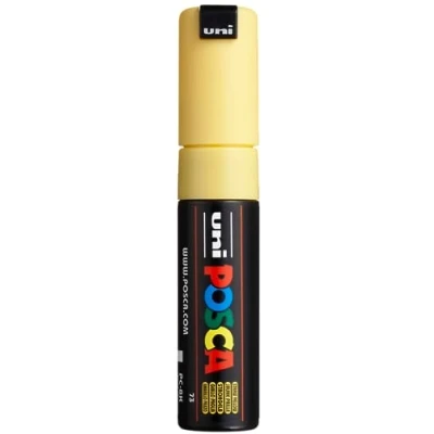 Obrázek uni ball 182607 POSCA Marker PC 8K, s širokým klínovým hrotem, žlutý, 1 kus