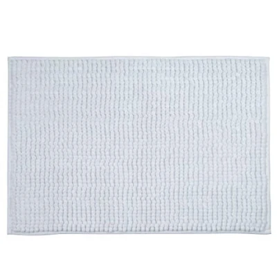 Obrázek Koupelnová předložka MSV Chenille, bílá, 40 x 60 cm