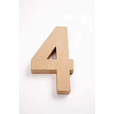 Obrázek čísla, velká, V: 20,5 cm, 4, 1 ks