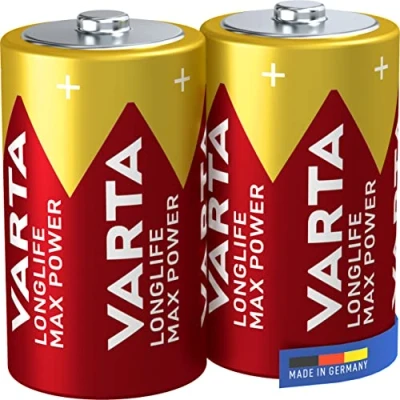 Obrázek Varta baterie Longlife Max Power D Mono LR20 (balení 2 ks) alkalické Made in Germany ideální pro hračky a každodenní přístroje