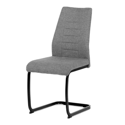 Obrázek Židle jídelní, stříbrná látka, černé kovové nohy DCL 438 GREY2