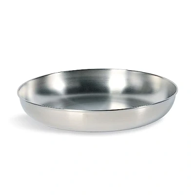 Obrázek Tatonka Small Plate (Ø 19 cm) kempovací talíř z vysoce kvalitní ušlechtilé oceli (18/8) bezpečný pro potraviny a odolný vůči ovocným kyselinám, stříbro