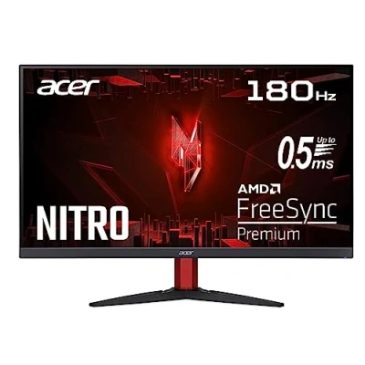 Obrázek Acer Nitro KG272S3 Gaming Monitor 27 palců (69 cm obrazovka) Full HD, 180 Hz, až 0,5 ms (GTG), 2xHDMI 2. 0, DP 1.2, FreeSync Premium, černý, WhiUM.HX2EE.301