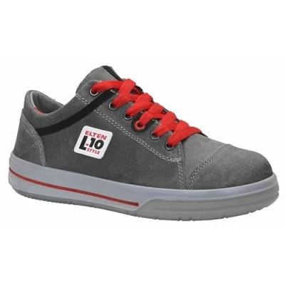 Obrázek ELTEN Bezpečnostní boty VINTAGE Low ESD S3, pánské, kůže, ocelová špička, lehká, sportovní, šedá, velikost: 45