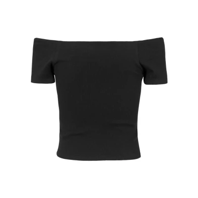 Obrázek Urban Classics OFF Shoulder Jednoduché tričko, Ženy, Velikost: Large, Black