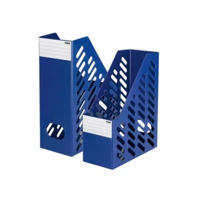 Obrázek HAN Stojanový pořadač KLASSIK XXL 2 kusy, velký, větší, XXL. Kvalitní, stabilní, stabilní a elegantní, s popisovacím štítkem, modrý, 1603 14