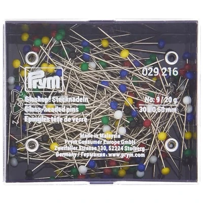 Obrázek Prym 29216 Jehliček s skleněná hlava, 0,60 mm x 30 mm, 20 g, číslo 9