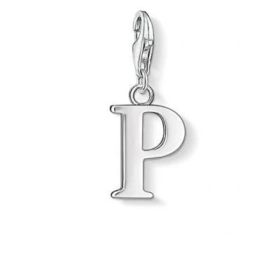 Obrázek Thomas Sabo Dámský přívěsek M písmeno Charm Club 925 Sterlingové stříbro 0187 001 12, stříbro, žádný drahokam