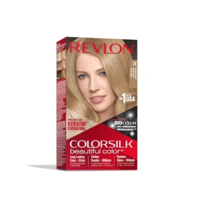 Obrázek Colorsilk Revlon permanentní barva střední blond 500 g, 1 kus