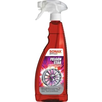 Obrázek SONAX Čistič ráfků Star (750 ml) bezkyselých pro efektivní čištění ocelových a lakovaných hliníkových ráfků, č. výr. 02274000