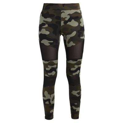 Obrázek Urban Classics TECH Legíny, Ženy, Velikost: 4XL, Wood/black
