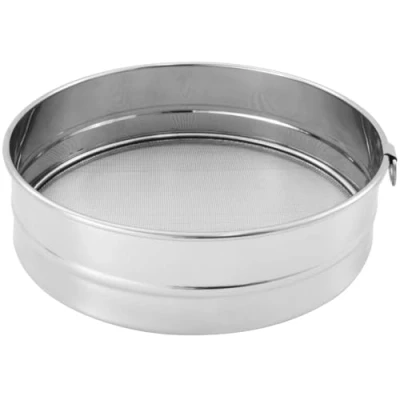 Obrázek FMprofessional Mehl /Puderzuckersieb, Edelstahl, Silber, 40 x 25.6 cm