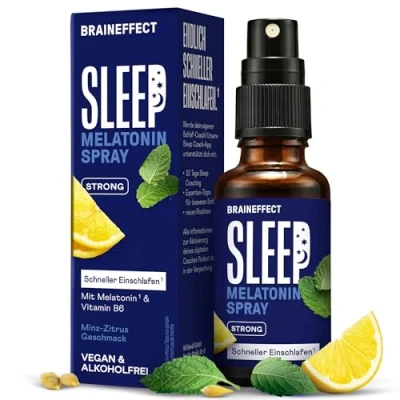 Obrázek BRAINEFFECT SLEEP Spray STRONG Origin® Melatonin ve vysoké dávce 240 dní zásoba sprej na usínání s mátou, citronem, levandulí a Ashwagandhou, bez cukru