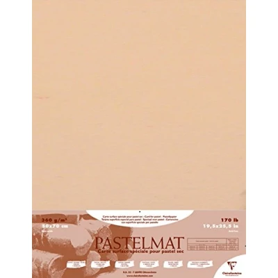 Obrázek Clairefontaine 96021C balení (s 5 kreslícími archy pastelový mat, 50 x 70 cm, 360 g, ideální pro suché techniky a pastelové) kukukuřičně žlutá