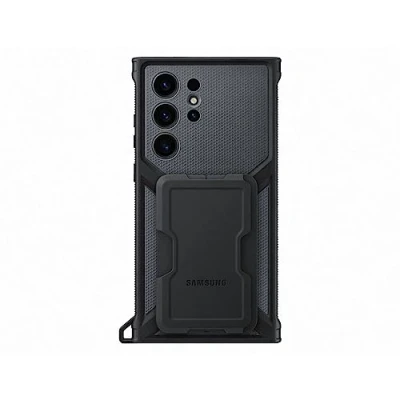 Obrázek Samsung Silikonový Back Cover s Popruh Černý Galaxy S23 Ultra