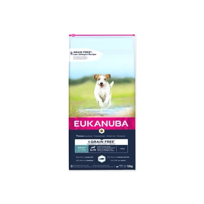 Obrázek EUKANUBA Grain Free Adult Small &amp; Medium Ocean Fish 12kg